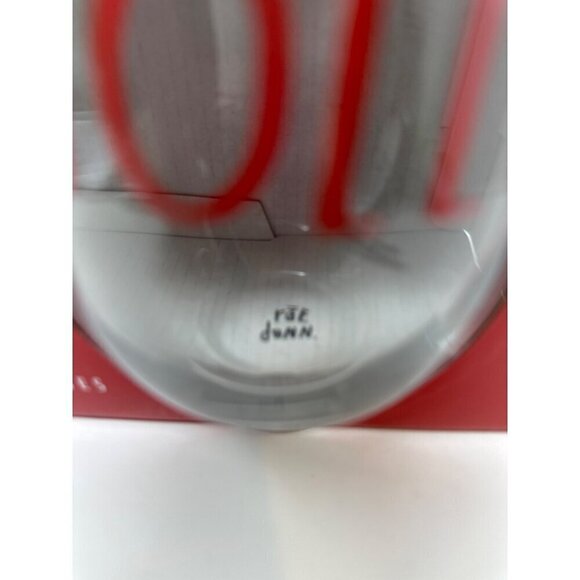 Rae Dunn Christmas Wine Glass Set Festive Holiday LL Barware Red Clear Drinkware - Picture 5 of 10